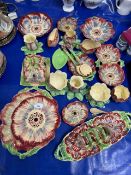 Quantity of Shorter & Sons ceramics, mainly formed as flower heads to include plates, bowls,