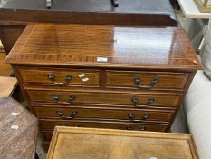 Reproduction mahogany chest of two short over four long drawers