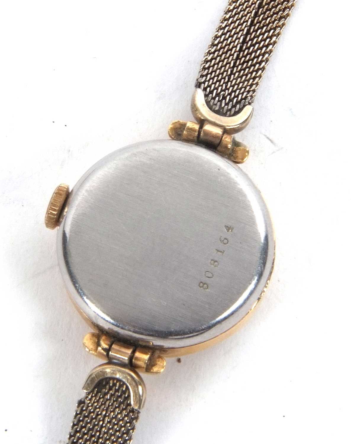 An Everite 7 lady's wristwatch, the watch has a manually crown wound movement, a white dial with - Image 3 of 5