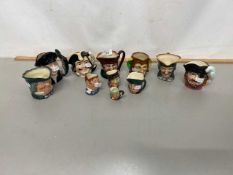 Mixed Lot: Small Doulton and other miniature character jugs