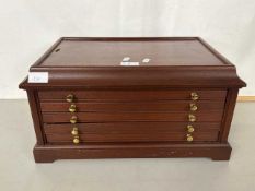 Modern table top collectors cabinet