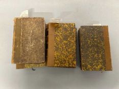 Group of seven various leather bound volumes in French