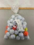 A bag of golf balls