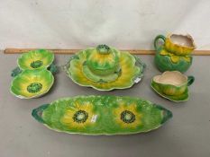 Quantity of Shorter & Sons floral decorated tea wares