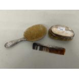 Mixed Lot: Silver backed dressing table brushes and accompanying comb