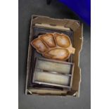 Mixed Lot: Various wooden trays, cutlery box etc