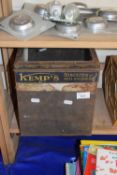 A Kemp's biscuit tin