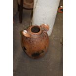 A two handled terracotta pot