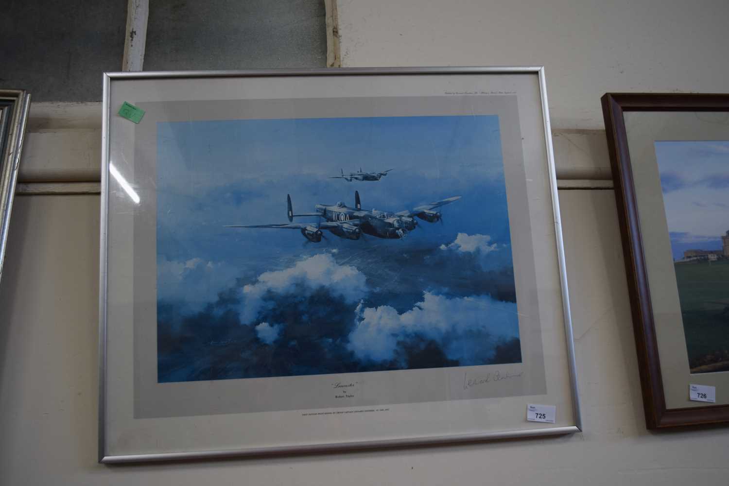 Lancaster by Robert Taylor, reproduction print, framed and glazed