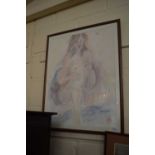 Study of a nude, pastel on paper, framed and glazed