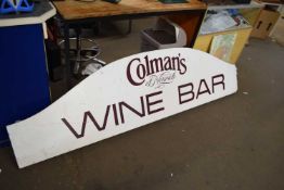 A Colmans of Norwich Wine Bar sign