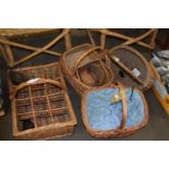 Quantity of assorted wicker baskets