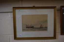 The SS Beneficent, watercolour, framed and glazed