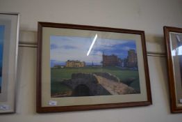 Coastal golf course, photographic print, framed and glazed