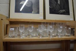 Assorted drinking glasses to include tumblers, high balls etc