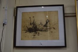 Ship on the Shore, framed and glazed
