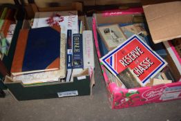 Two boxes of books and a quantity of ephemera