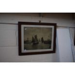 Boats leaving Harbour, photographic print, framed and glazed