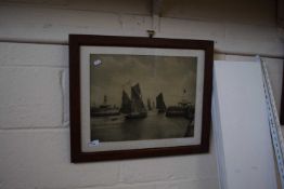 Boats leaving Harbour, photographic print, framed and glazed