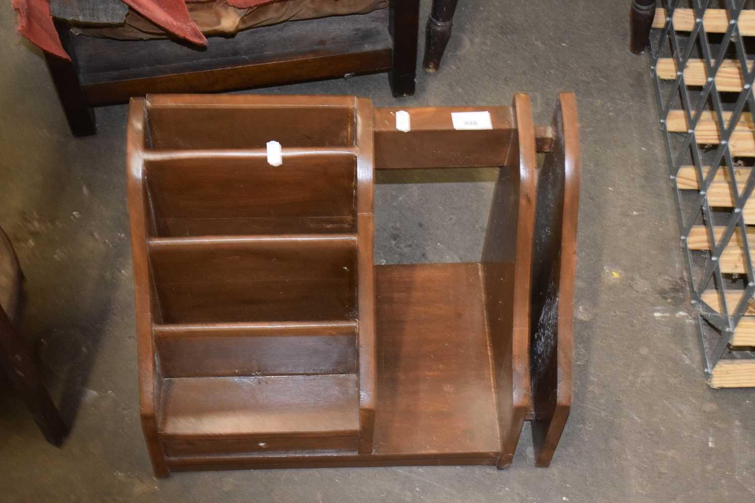 Stained pine desk caddy