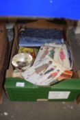 Mixed Lot: EPNS, sewing patterns, bridge set etc