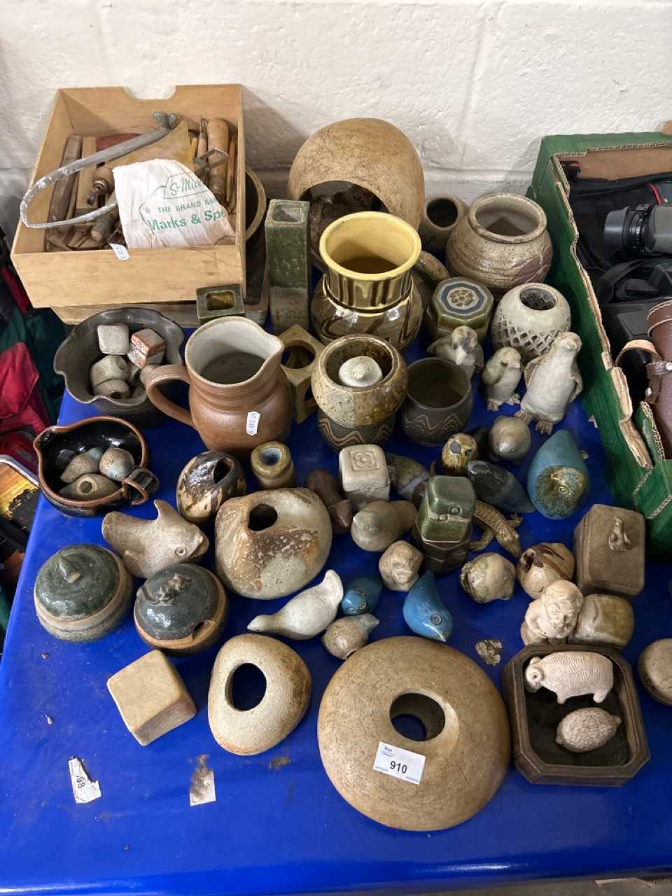 Mixed Lot: Various pottery animals, vases etc many bearing PB stamp