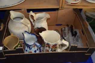 Quantity of assorted jugs and a quantity of flat ware and kitchen knives