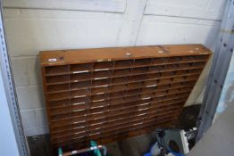 Wooden pigeon hole rack