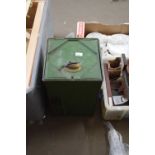 Green metal storage box