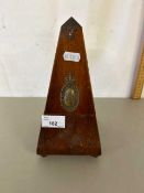 Vintage hardwood cased Swiss metronome