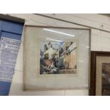 Parke, study of a street scene, watercolour, framed and glazed