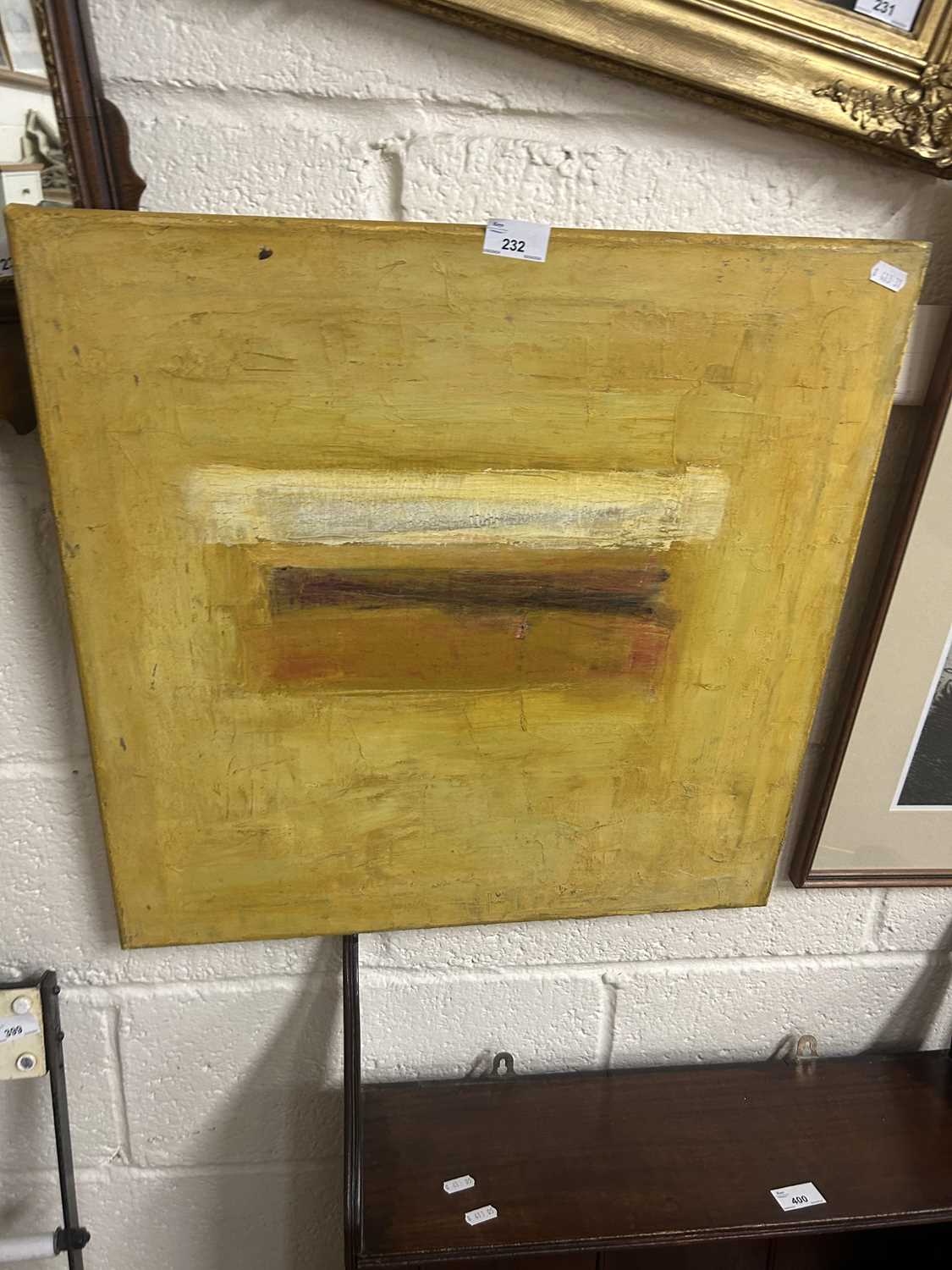 20th Century school abstract oil on canvas study, signed to the reverse possibly A.Dees and dated - Image 2 of 2