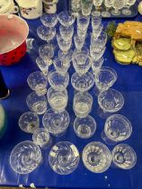 Group of various 20th Century clear drinking glasses, variety of designs