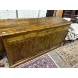 Reproduction oak three drawer, three door sideboard, 176cm wide