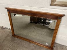 Modern bevelled over mantel mirror