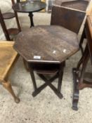 Small Arts & Crafts type oak two tier occasional table