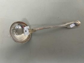 Silver plated soup ladle