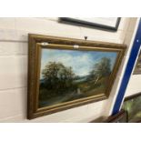 James Wallace (British,1872-1911), Rural landscape scene, oil on canvas, signed, 49x76cm, framed