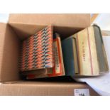 Box of various mixed books