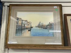 Pair of watercolour studies, Venetian canal scenes
