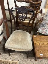 Late Victorian side chair with carved back