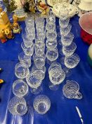 Mixed Lot: 20th Century clear drinking glasses, various designs