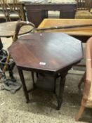 Late Victorian octagonal two tier occasional table