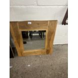 Modern hardwood framed wall mirror