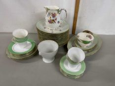 Mixed Lot: Various floral table wares to include Paragon, French porcelain and others