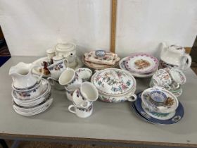 Mixed Lot: Royal Doulton Autumns Glory tea wares, Minton Haddon Hall and other assorted wares