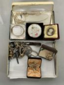 Tin of various assorted costume jewellery
