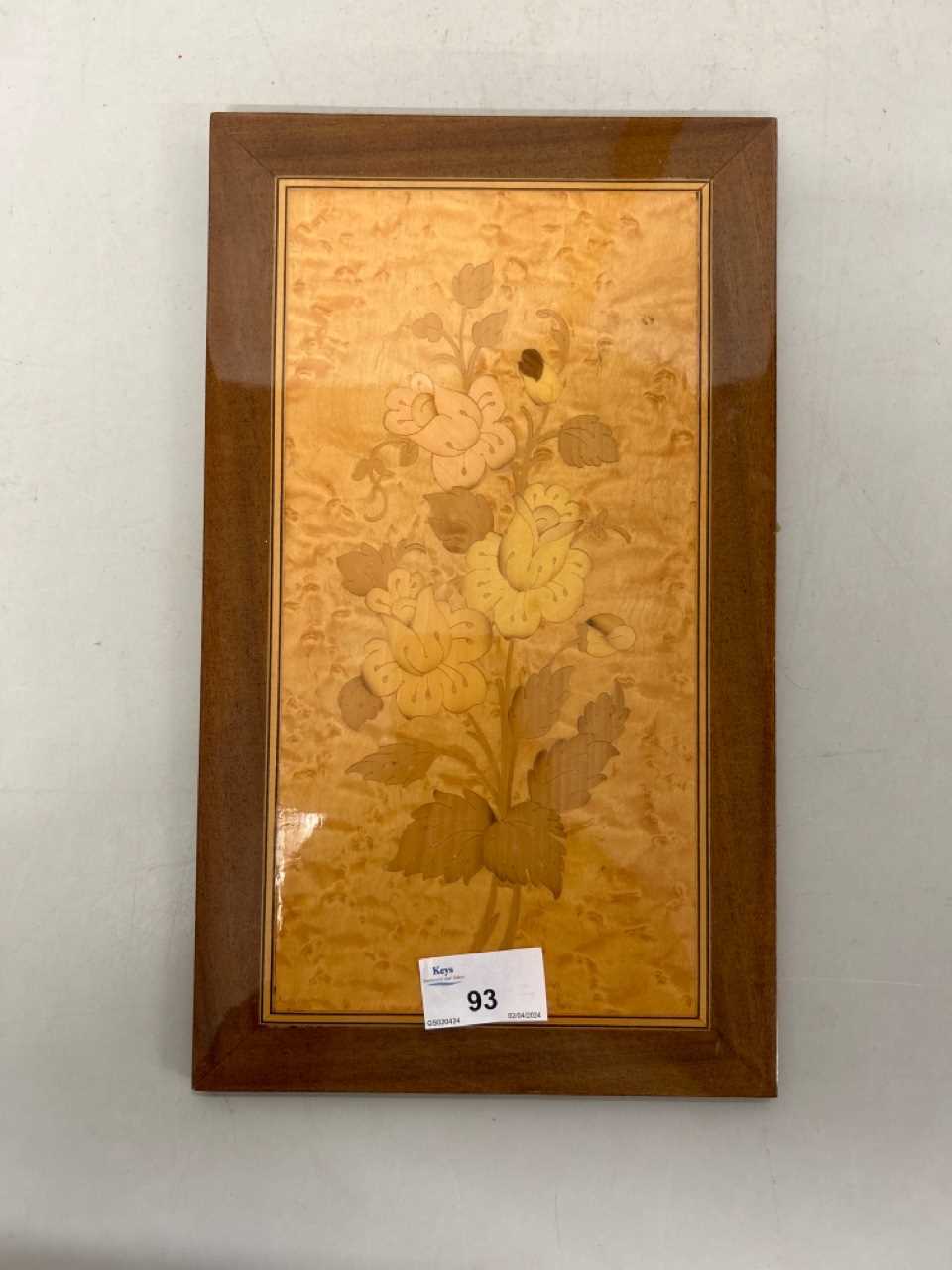 A floral inlaid panel