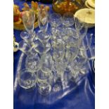 Mixed Lot: Various clear drinking glasses