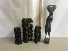 A group of four various West African figures